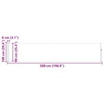 vidaXL Auvent latéral rétractable de patio 100x500 cm Marron