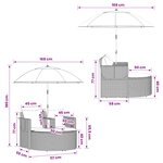 vidaXL Canapé de jardin 8 Pièces Beige et Gris clair polyrotin