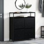 vidaXL Armoire à chaussures avec 4 tiroirs basculants chêne noir 100x34x112 cm
