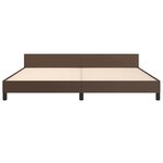 vidaXL Cadre de lit avec tête de lit sans matelas marron 200x200 cm