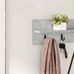 vidaXL Porte-manteau mural Montage mural Gris béton 80 x 10 5 x 18 cm