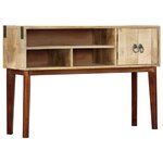 vidaXL Table console 115x30x76 cm Bois de manguier massif brut
