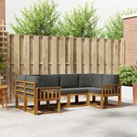 vidaXL Ensemble de canapés d'extérieur 6 pc Naturel et Anthracite