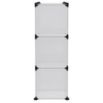 vidaXL Cubes de rangement 9 Pièces avec portes Transparent PP