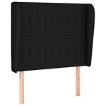 vidaXL Sommier à lattes de lit avec matelas Noir 90x190 cm Tissu