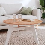 vidaXL Dessus de table Ø80x1 5 cm rond bois massif de hêtre