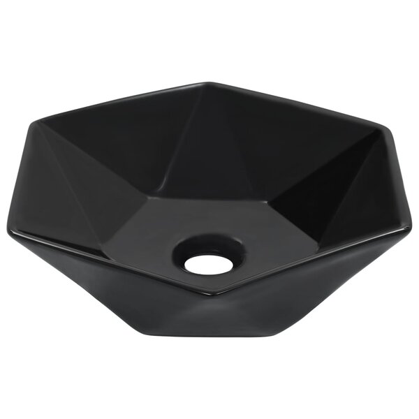 vidaXL Lavabo 41x36 5x12 cm Céramique Noir