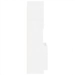 vidaXL Ensemble de meubles de salle de bain 4 Pièces blanc brillant