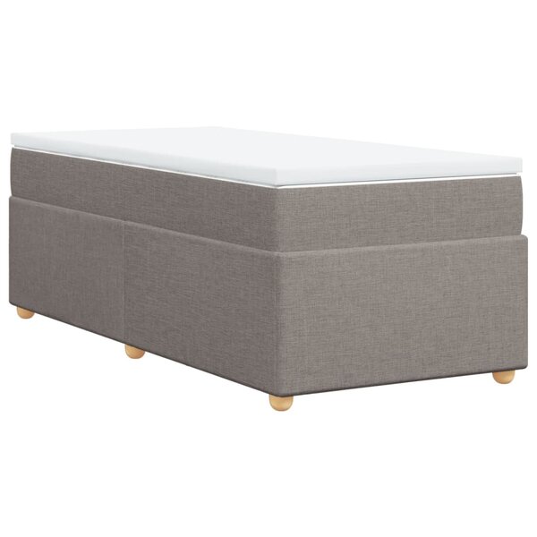 vidaXL Sommier à lattes de lit avec matelas Taupe 80x200 cm Tissu