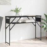 vidaXL TableConsole Chêne noir 105x30x75cm Bois d'ingénierie