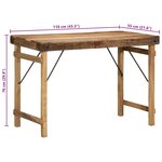vidaXL Table de salle à manger Marron 110 x 55 x 76 cm