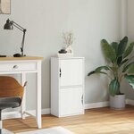 vidaXL Armoire latérale ODDA blanc 40x24x79 cm bois massif pin