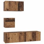 vidaXL Ensemble meuble TV 4 Pièces Bois ancien 60 x 30 x 30 cm