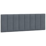vidaXL Coussin de tête de lit Hanko gris foncé 120 cm velours