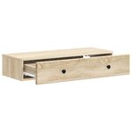 vidaXL Table d'appoint murale Chêne Sonoma 87 5 x 34 5 x 17 cm
