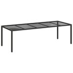 vidaXL Table de Jardin Noir Pur polyrotin