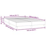 vidaXL Cadre de lit sans matelas noir 140x220 cm velours
