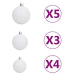 vidaXL Arbre de Noël artificiel pré-éclairé et boules 180 cm vert