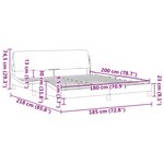 VidaXL Cadre de lit avec tête de lit Dover rose 180x200cm velours