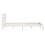 vidaXL Cadre de lit Blanc Bois de pin massif 140x200 cm