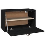 vidaXL Armoire murale Noir 60x30x35 cm Bois de pin massif
