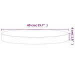 vidaXL Dessus de table Ø40x4 cm rond bois massif de hêtre