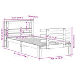 vidaXL Cadre de lit avec tête de lit sans matelas blanc 75x190 cm