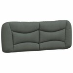 vidaXL Cadre de lit avec tête de lit Gris foncé 120x200 cm Tissu
