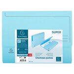 Paquet de 50 chemises à poche Nature Future carte jura 220g Bleu pastel EXACOMPTA