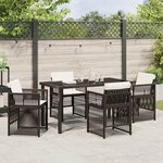 vidaXL Ensemble de salle à manger pour jardin 5 Pièces Marron Poly rotin