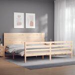 vidaXL Cadre de lit sans matelas 200x200 cm bois massif