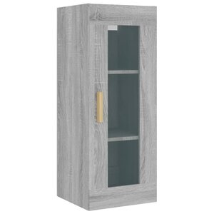 vidaXL Armoire murale suspendue Sonoma gris 34 5x34x90 cm