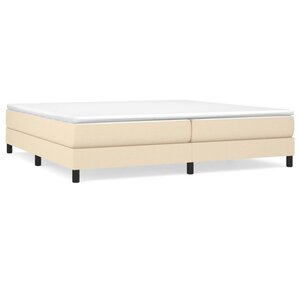 vidaXL Cadre de lit crème 200x200 cm tissu
