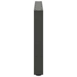 vidaXL Pieds de table basse Anthracite 2 pièces 70 x (42-43) cm Acier