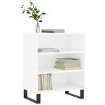 vidaXL Buffet blanc brillant 57x35x70 cm bois d'ingénierie