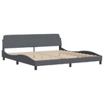 vidaXL Cadre de lit avec tête de lit Gris foncé 200x200 cm Velours