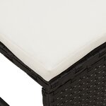 vidaXL Canapé d'Extérieur Noir Rotin Synthétique Moyenne