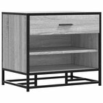 vidaXL Banc à chaussures sonoma gris bois d'ingénierie et métal