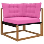 vidaXL Coussin de canapé d'extérieur 3 Pièces Rose Polyester