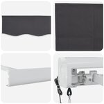 vidaXL Auvent Rétractable Automatique Anthracite 300x250 cm