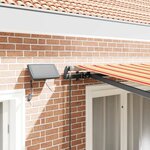 vidaXL Auvent Rétractable jaune et orange 300 x 250 cm tissu