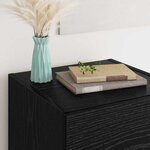 vidaXL Buffet Chêne noir 34 5 x 34 x 90 cm Bois d'ingénierie