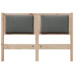vidaXL Tête de lit Autre Marron 135 cm Bois massif en pin