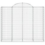 vidaXL Paniers à gabions arqués 12 Pièces 200x50x160/180 cm Fer galvanisé