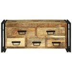 vidaXL Table basse 90x50x38 cm en bois de manguier massif