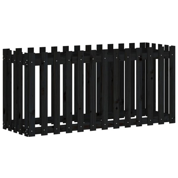 vidaXL Lit surélevé de jardin design de clôture 150x50x70cm pin massif