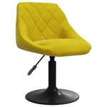 vidaXL Chaises à manger pivotantes lot de 4 jaune moutarde velours