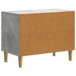 vidaXL Cabinet de chevet avec tiroir Gris béton 62 x 34 5 x 48 cm