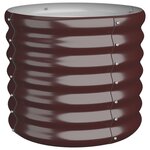 vidaXL Jardinière de jardin Acier galvanisé 40x40x36 cm Marron
