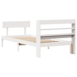 vidaXL Cadre de lit sans matelas blanc 90x190 cm bois de pin massif